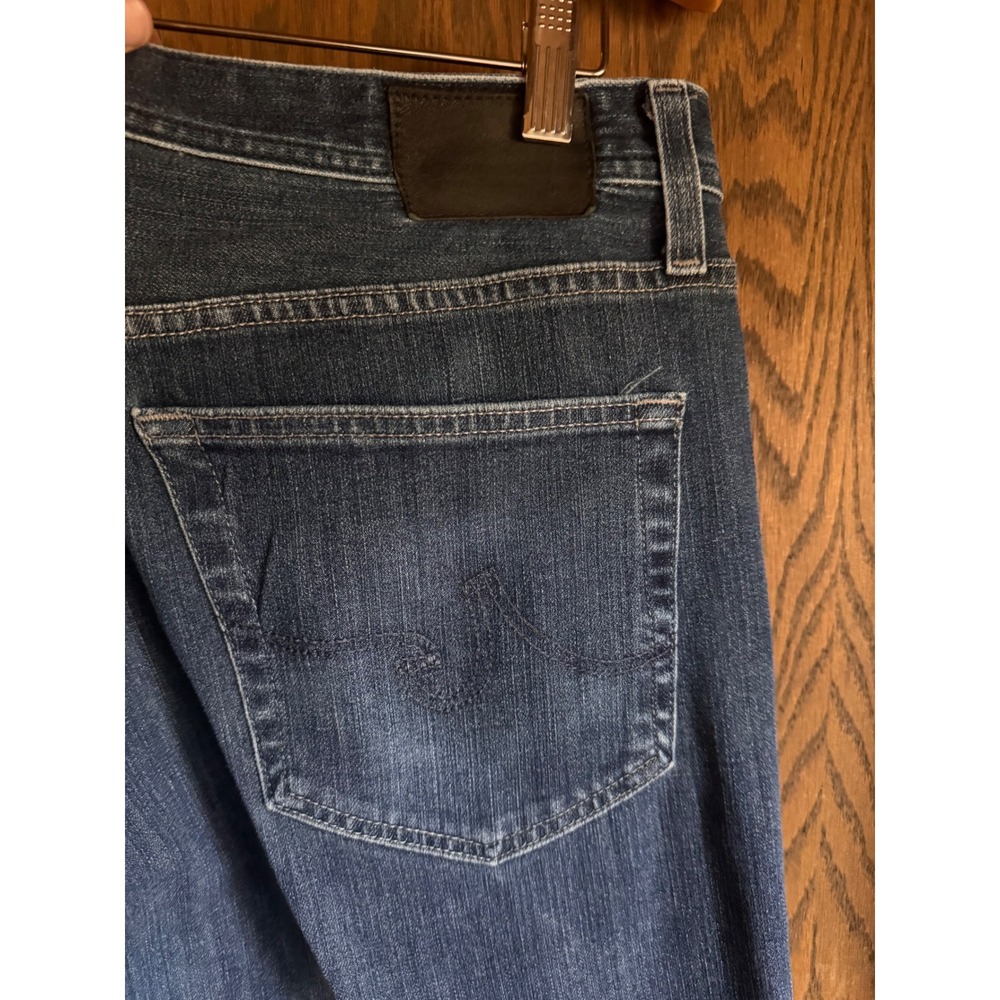AG Adriano Goldschmied Everett Slim Straight Leg Jeans Dark Wash Blue Mens 38x32